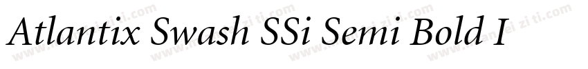 Atlantix Swash SSi Semi Bold Italic字体转换